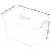 Basicwise Large Clear Storage Container With Lid and Handles, PK 6 QI003488.6